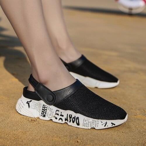 Summer Shoes Men Sandals black gray mens Beach Slippers Men Sneakers Clogs Men breathable Sandalias Zapatos Hombre Size 39-46