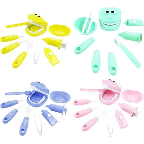 Dentistry Doctors Set For Kids Pretend Play Toys Kit Dentist Check Teeth Model Educational Rlearning Role Play Dentist Toy Gift