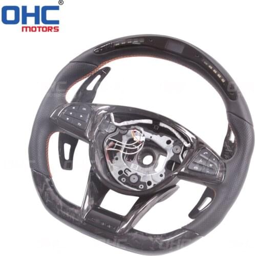 LED Performance Steering Wheel compatible for C43 C63 E53 E63 S63 GT GT63 GT R GLC63 CLC43 GLE43 GLE63 G63 A45