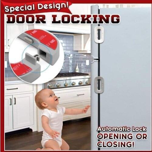 Home Refrigerator Lock Fridge Freezer Door Catch Lock Toddler Kids Child Cabinet Safety Lock For Baby Safety Child Lock