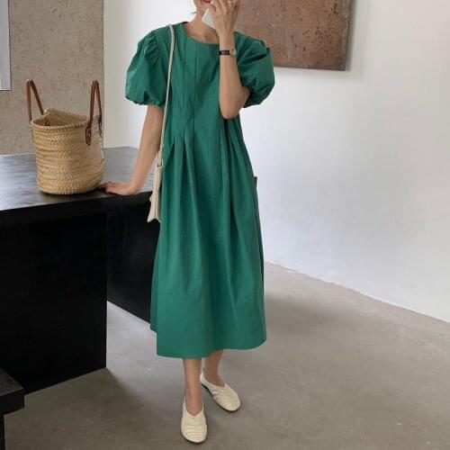 Alien Kitty Vinatge Elegant Women Long Dress 2020 New Summer Korean Candy Color Loose Maxi Dress Party Female Dresses Vestidos