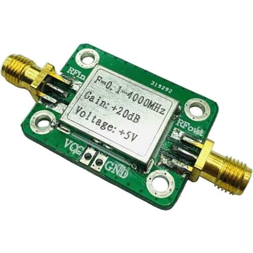 0.1-4000MHz RF Amplifier Board Module Wideband 3.3--5.5VDC for FM Radio Beidou Receiver