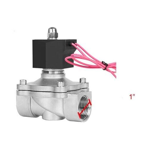 1" Stainless Steel Waterproof Solenoid Valve Normally Closed 12 Volt Solenoid Valve Fully Enclosed Coil