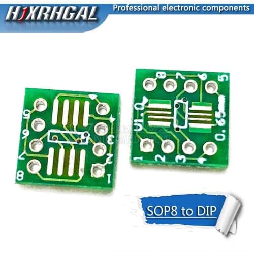 20PCS TSSOP8 SSOP8 SOP8 to DIP8 PCB Transfer Board DIP Pin Board Pitch Adapter hjxrhgal