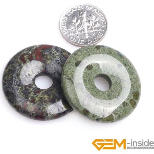 30mm 40mm 50mm Blood Stone Jaspers Doubt Beads For Earring Pendant Jewelry Making 1 Pcs DIY Wholesale NEW