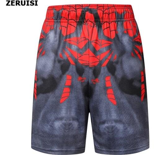 3D Printer Men Summer Causal Shorts Plus Size Breathable Beach Brand Clothing Loose Homme Shorts Quick Qry Polyester Trousers