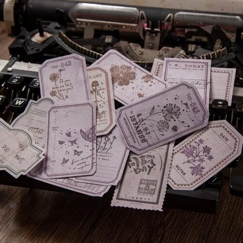 50pcs Vintage Matchbox Decorative material paper Stick Labels Diary art marker Scrapbooking material Planner Craft Supplies