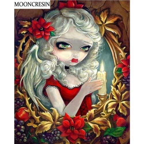 5D Diy Diamond Painting Full Drill Resin Cartoon Girl Mosaic Picture Rhinestone Diamond Embroidery Cross Stitch Decoration Home