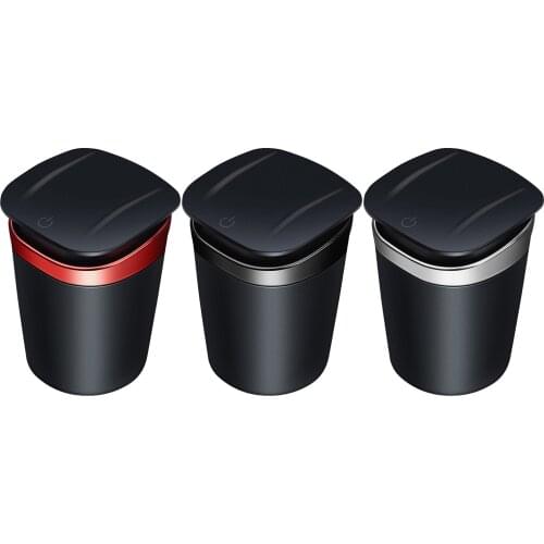 Car Ashtray with LED Light Cigarette Cigar Ash Tray Container Trash Can Portable Ashtray Auto Accessories