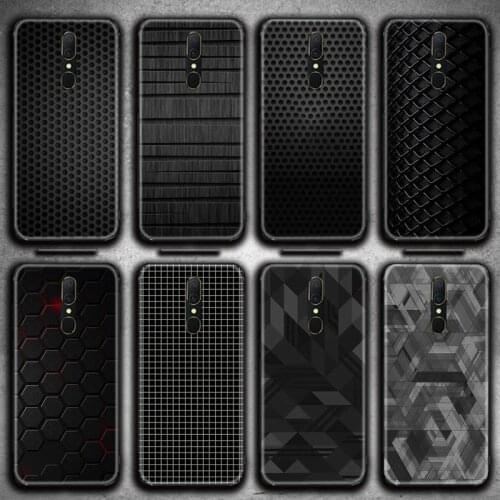 Black Grid Gentleman Pattern Phone Case For Oppo A5 A9 2020 Reno2 z Renoace 3pro A73S A71 F11