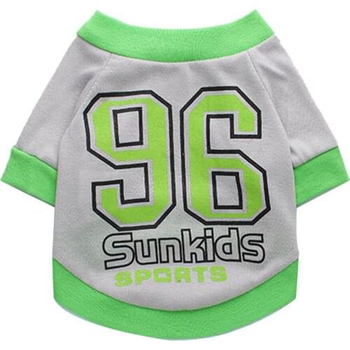 Cheap and Good Quality Puppy Clothes New Beautiful Trendy Sports Style Jersey Printing Digital Short-sleeved T-shirt Vest Shirt