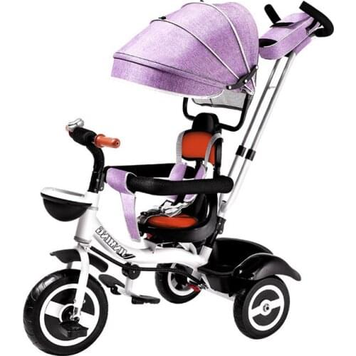 Childrens tricycle 1-2-3-6 years old baby stroller bicycle bidirectional push stroller