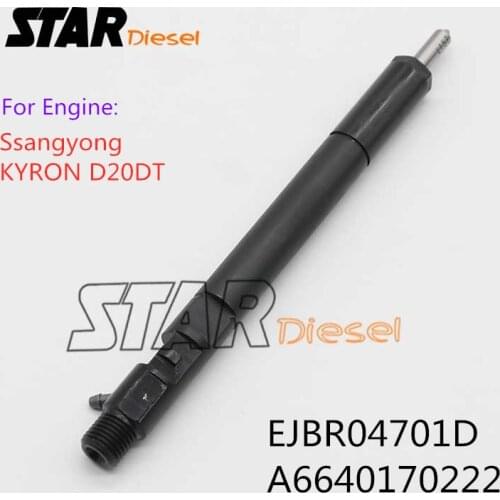 STAR diesel Euro 3 Common Rail Fuel Injector EJBR04701D A6640170222 Auto Engine Spare Parts For SSANGYONG KYRON D20DT