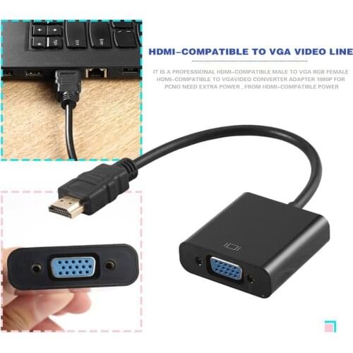 HDMI to VGA Adapter Digital to Analog Audio Video Cable Converter HDMI VGA Connector for PS4 PC Laptop Chromebook TV Box