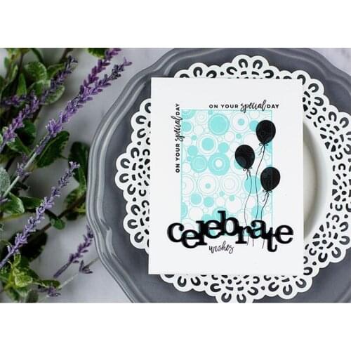 Letters Celebrate Metal Cutting Dies Stencils For DIY Scrapbooking Decorative Embossing Suit Paper Cards Die Cutting Template