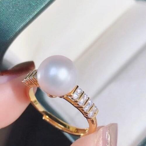 Fashion 925 Sterling Silver Adjustable Free Size Ring Settings Findings Mountings Parts for Pearl Corals Jade Crystal Agate
