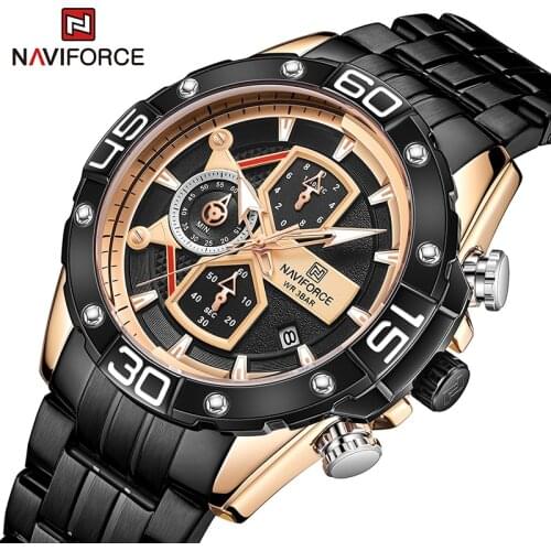 Men Watch NAVIFORCE Top Brand Luxury Quartz Mens Wristwatches Stainless Steel Military Date Male Watch Clock Relogio Masculino