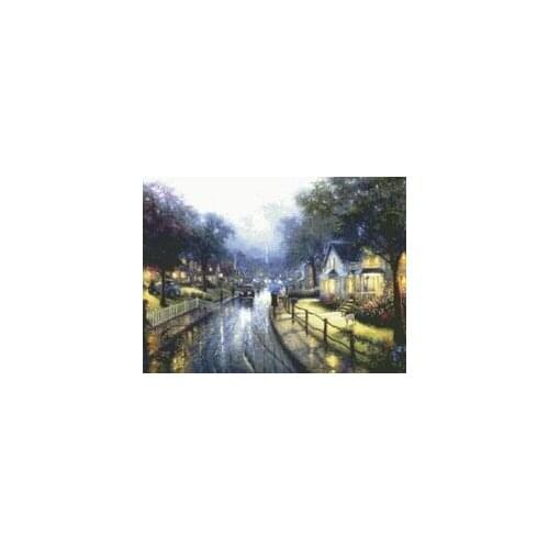 YIXIAO Counted Cross Stitch Kit Cross stitch RS cotton with cross stitch in the rain