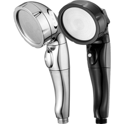 Adjustable 3 Modes Bath Shower Head High Pressure Pressurized Inverted Water Stop SPA Nozzle Bathroom ShowerHead Anion Filter