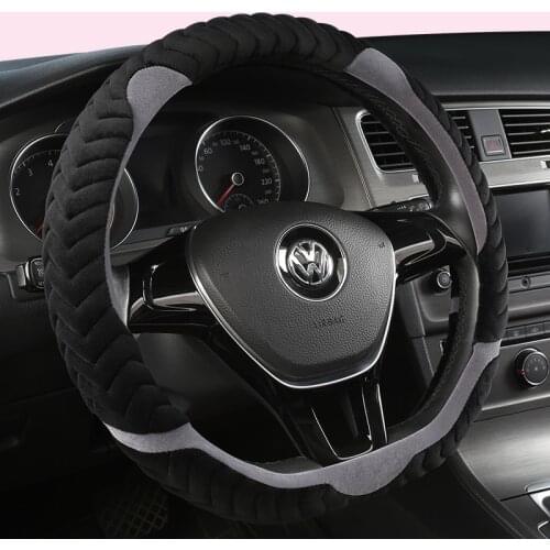 New D Shape Steering Wheel Cover for VW Golf 7 Polo 2014-2019 Scirocco Jetta 6 2017-2019 Santana 2016-2018 Auto Accesorioss