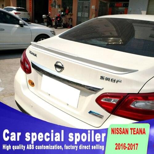 New design for nissan altima 2016 2017 year for teana DIY paint color or primer rear trunk roof spoiler by high quality ABS