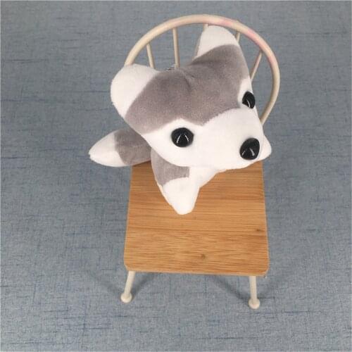 NEW 7CM Approx. Gray Dog Plush Toys , Small Gift Plush Dog DOLL