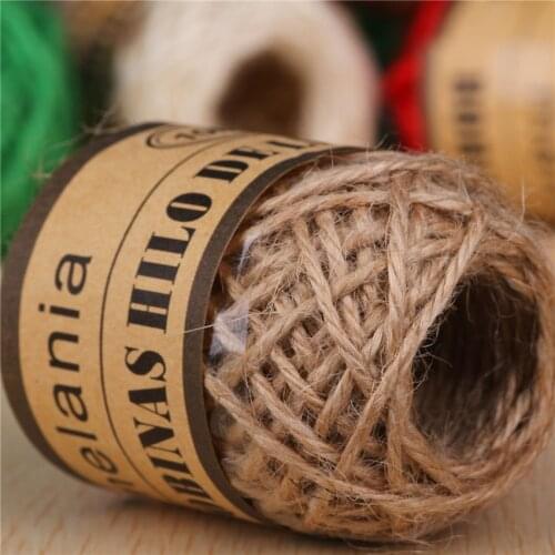 10m/Roll Natural Cords Woven Hemp Rope DIY Rope Wedding Tag/photo wall rope Home Decorative Twine Jute String Gardening Cord