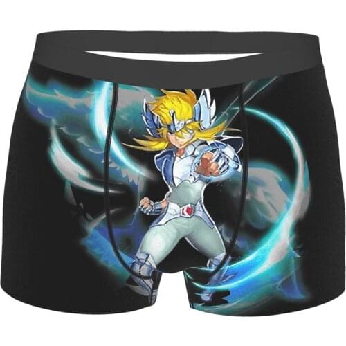Cool Boy Knights Of The Zodiac Manga Series Underpants Breathbale Panties Mens Underwear Comfortable Shorts Boxer Briefs