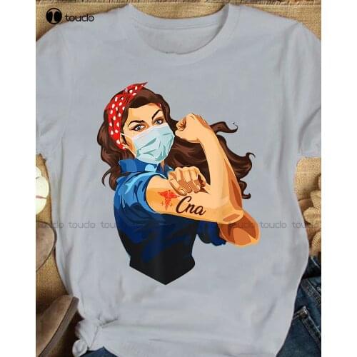 Strong Woman Cna Nursing Nurse Week Gifts Women White T Shirt funny shirts for men