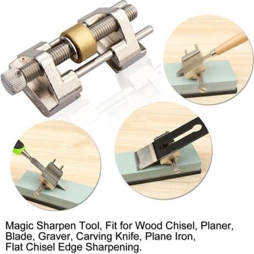 Chisel Sharpener Side Clamping Fixed Angle Honing Guide For Wood Chisel Planer Blade Flat Chisel Edge Sharpening Wood Tools