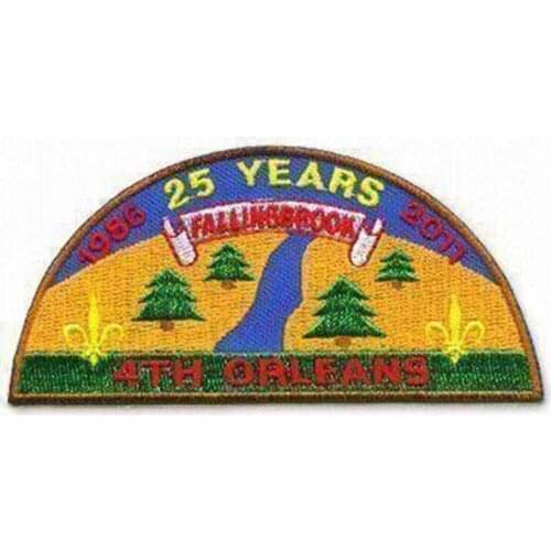 4TH ORLEANS Embroidered Badges Made by Twill with Flat Broder and PVC Backing free shipping by Post