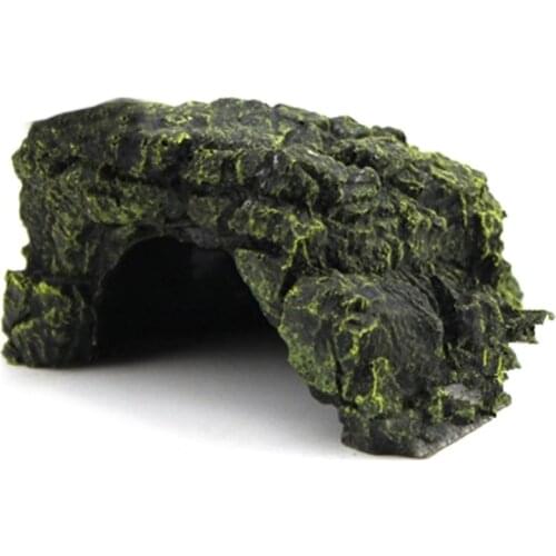 1pc Resin Turtle Basking Reptile Rock Ladder Hiding Spot Cave Fish Tank Aquatic Water Ornaments 2019 New