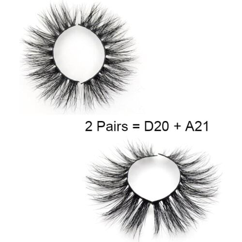 2 Pairs 3D Mink Lashes Cruelty Free Mink Eyelashes Thick Crosscross False Eyelashes Makeup Eyelash Extension Fake Eye Lashes