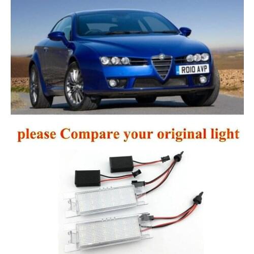 2pc Car Accessories Special Car License Plate Lamp For Alfa Romeo Brera 05-10 Giulietta 2010 MiTo 2008 canbus error free