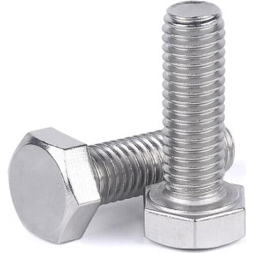 2pcs 3/8-16 316 stainless steel outer hexagon screws external hex head screw mechanical bolts fasten bolt DIN933