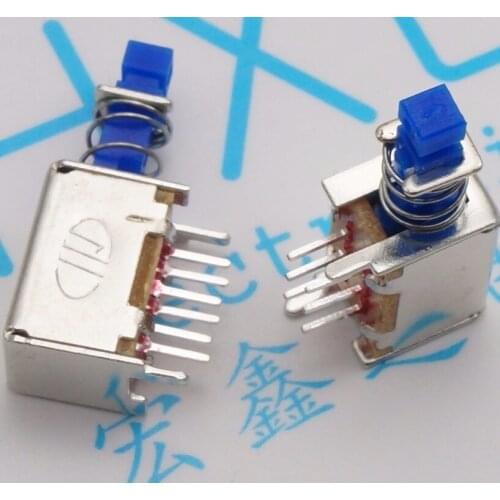 80pcs push button switch A04 self-locking switch blue handle for power switch button switch