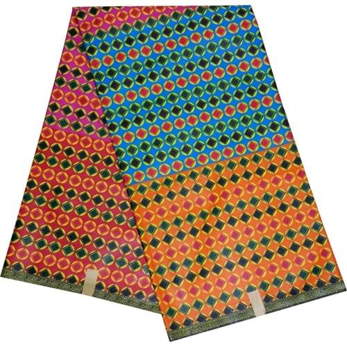 African High Quality Fashionable Pattern Print Colorful 100% Cotton Ankara Pagne Veritable Real Wax Print Fabric 6 Yards