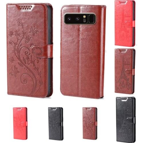 Butterfly flower Tower Flip Leather Wallet Phone Case For Samsung Galaxy Note 8 N950F Stand function Phone cover card slot