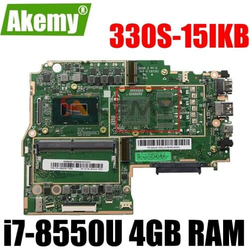 For IdeaPad 330S-15IKB Laptop motherboard 330S-KBL-MB-V04 REV:SVT P/N 431204219040 with i7-8550U RAM 4GB Motherboard 100% test