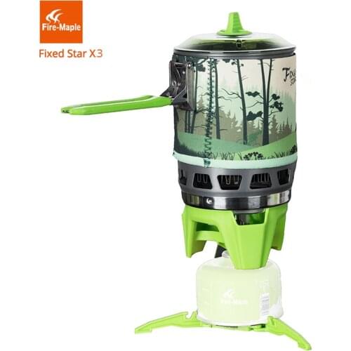 Fire Maple Camping Gas Burners Outdoor Backpacking Cooking System 2200W 0.8L 600g With piezo ignition Gas Stove FMS-X3