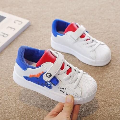 Baby Cartoon Dinasour Sneakers Boys Breathable Running Shoes Girls Soft Lace Sports Shoes Children Autumn School Shoes