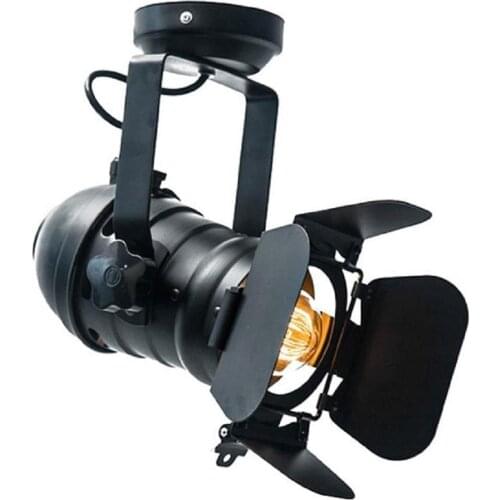 110-240V E27 Vintage Edison bulb theater LED spotlights Industrial retro stage led spot lamps with barn door for studio theatre