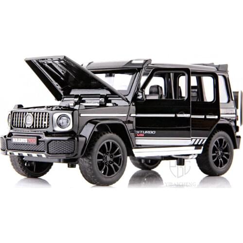 1/32 Diecast SUV Car Model G700 Modified Vehicle With Pull Back Music Off-Road Vehicle 6 Door Sopened Childrens Toy Collection
