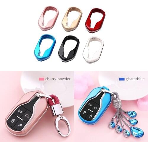Fashion Gift Key Buckle Case Mini Key Bag Accessories For Maserati Levante Ghibli Plastic Case of Car Alarm Crystal Pendant