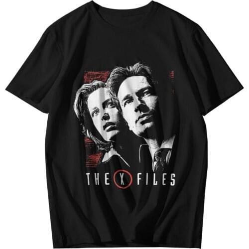 Vintage The X Files Tshirts Men Novelty Tee Tops 100% Cotton T Shirt Short Sleeve The Truth Is Out There T-shirt Gift Idea Merch