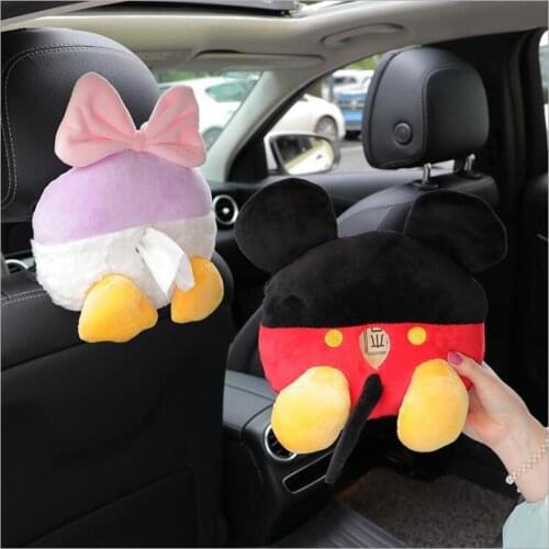 New Arrival Car Tissue Box Pumping Creative Cute Car Hanging Sun Visor Armrest Box Car Tissue Bag Car Interior Supplies