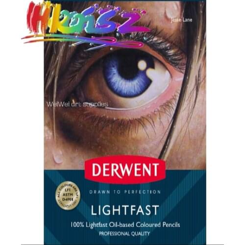 Original Derwent Lightfast Coloured Pencils, Metal Tin, Professtional Artist Designer using Pencils