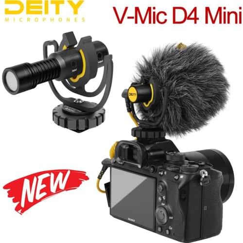 Original Deity V-Mic D4 Mini Microphone For iPhone Android Smartphone DSLR Camera On-Camera Mic TRS 3.5MM for Vlog Video Studio