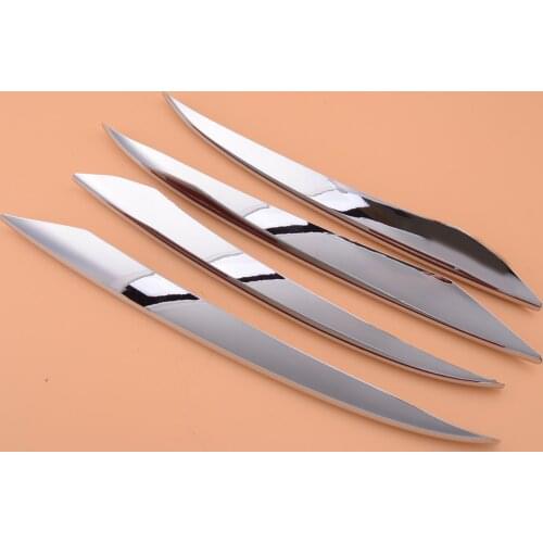 Beler 4Pcs Car ABS Chrome Fog Light Grille Cover Trims Fit for Mercedes Benz E-Class W213 S213 C238 A238 2018 2019 2020