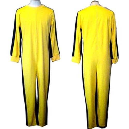 Tracksuit Yellow Men Women Jumpsuit Sports Jacket Apparel Kung Fu Uniform for Girls Set Game of Death Cosplay Movie Costume Kids